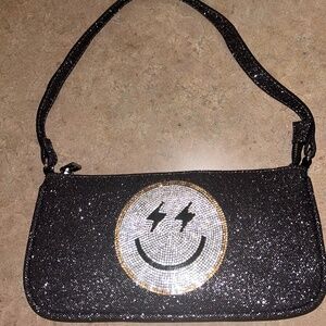 BLACK RHINESTONE PURSE